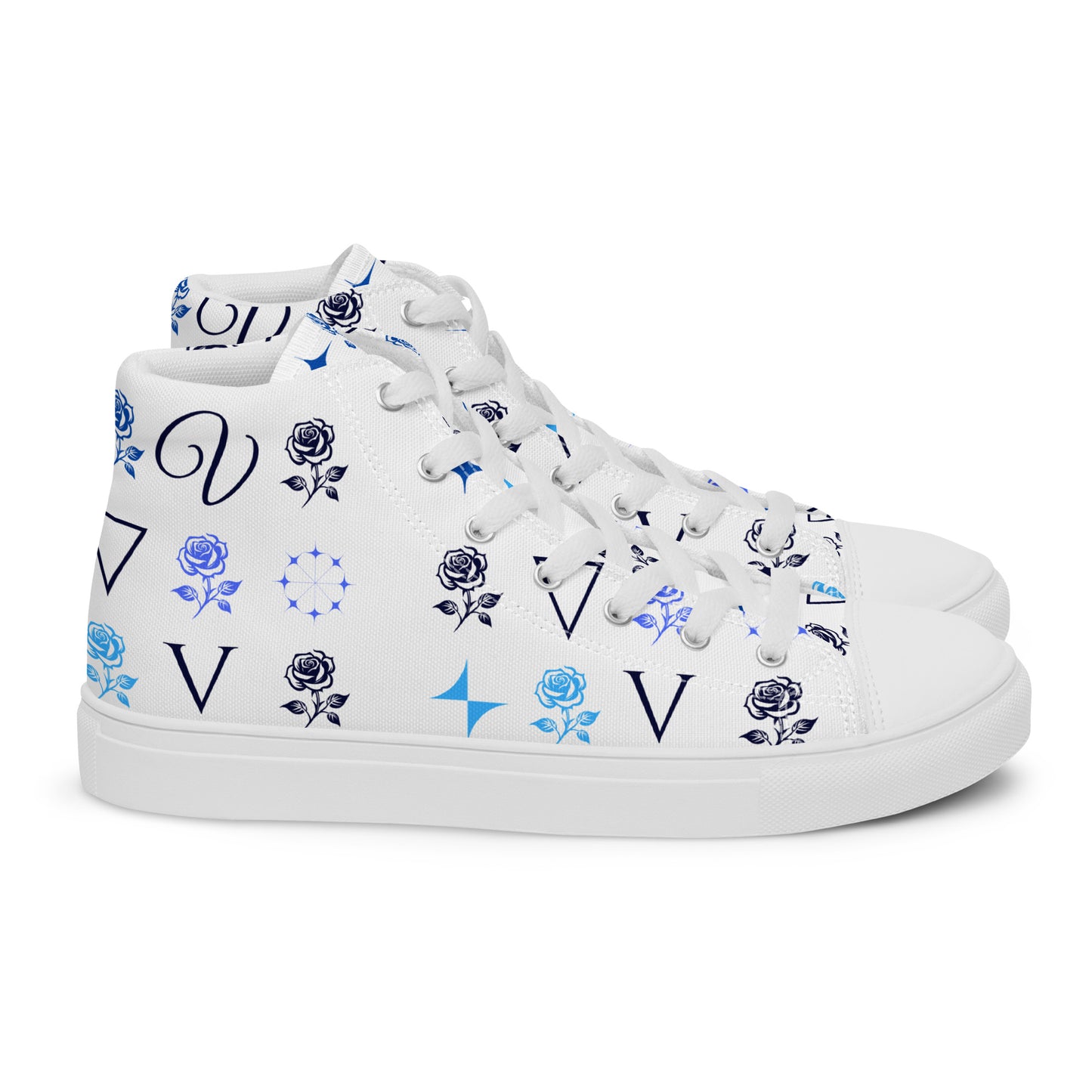 mens high top canvas shoes white right