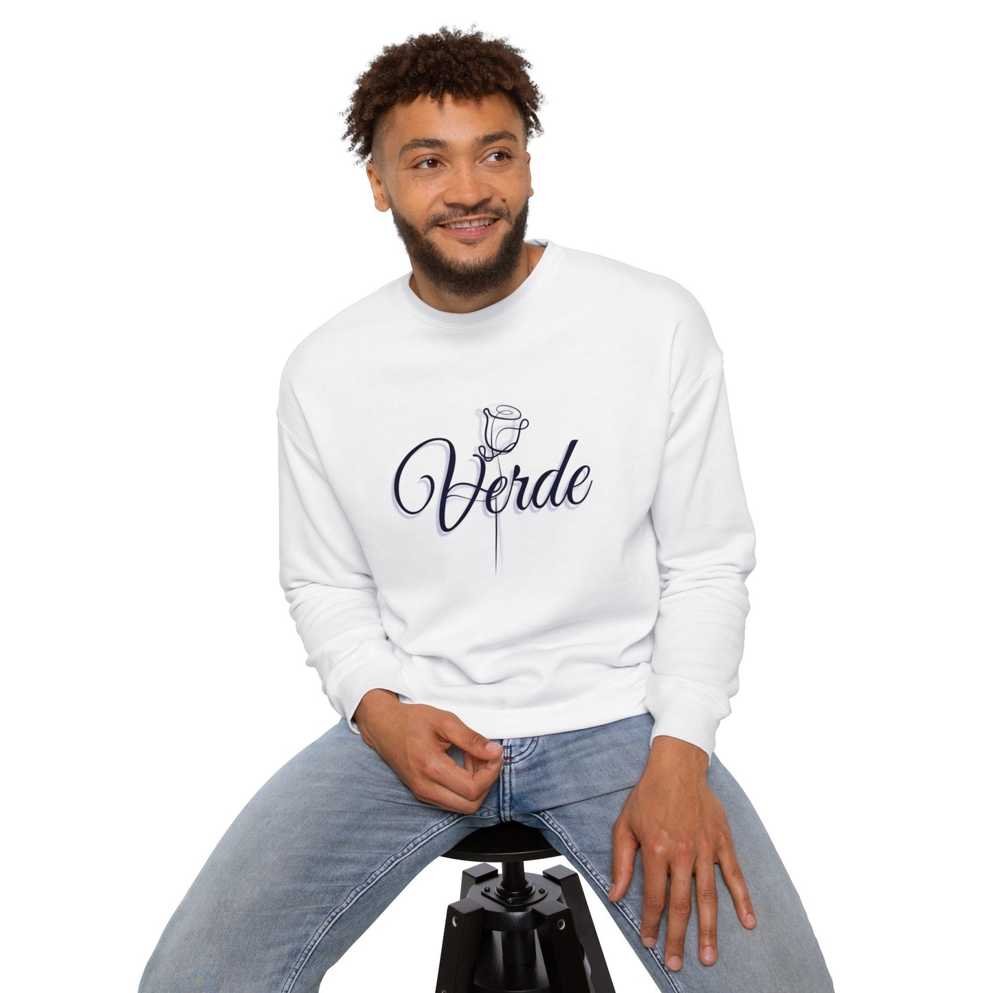 v rose crewneck sweatshirt on front