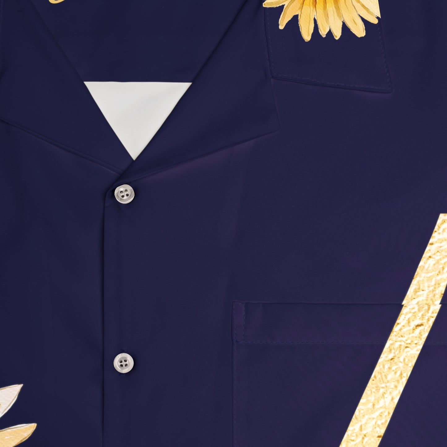 v signature hawaiian shirt close