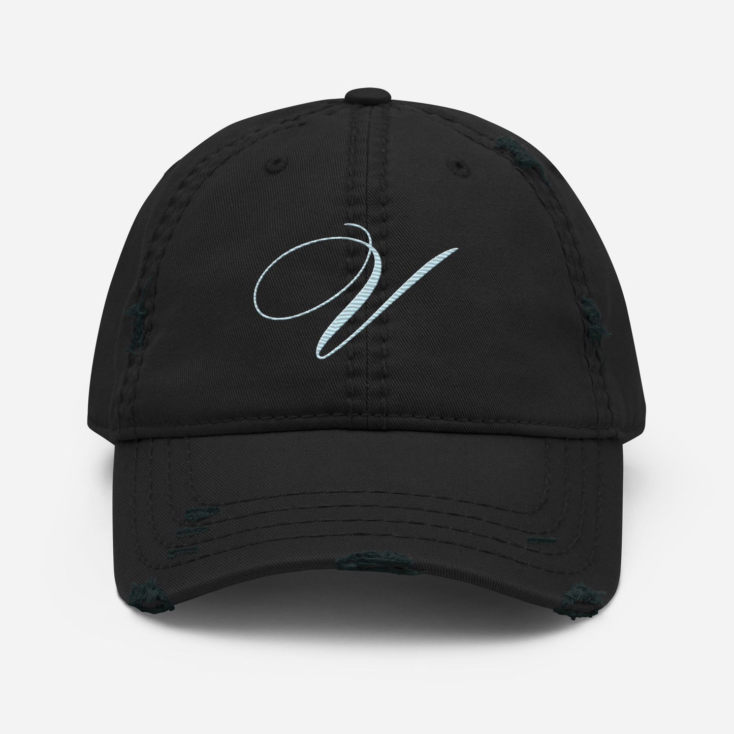 verde signature distressed dad hat en noir front