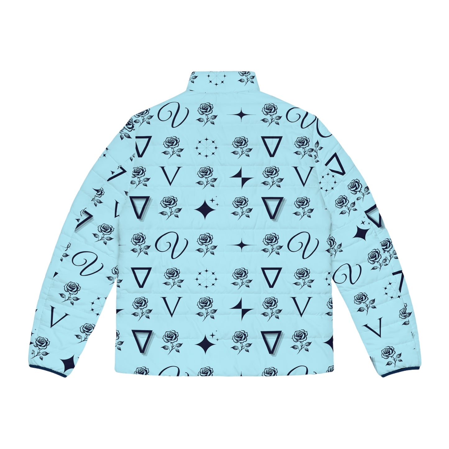 vvs1 diamond blue puffer jacket back