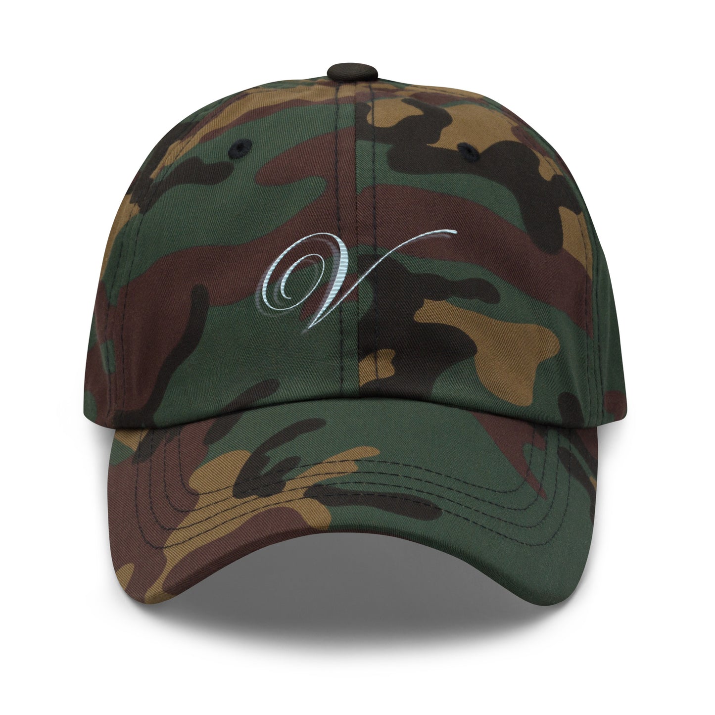 classic dad hat green camo front