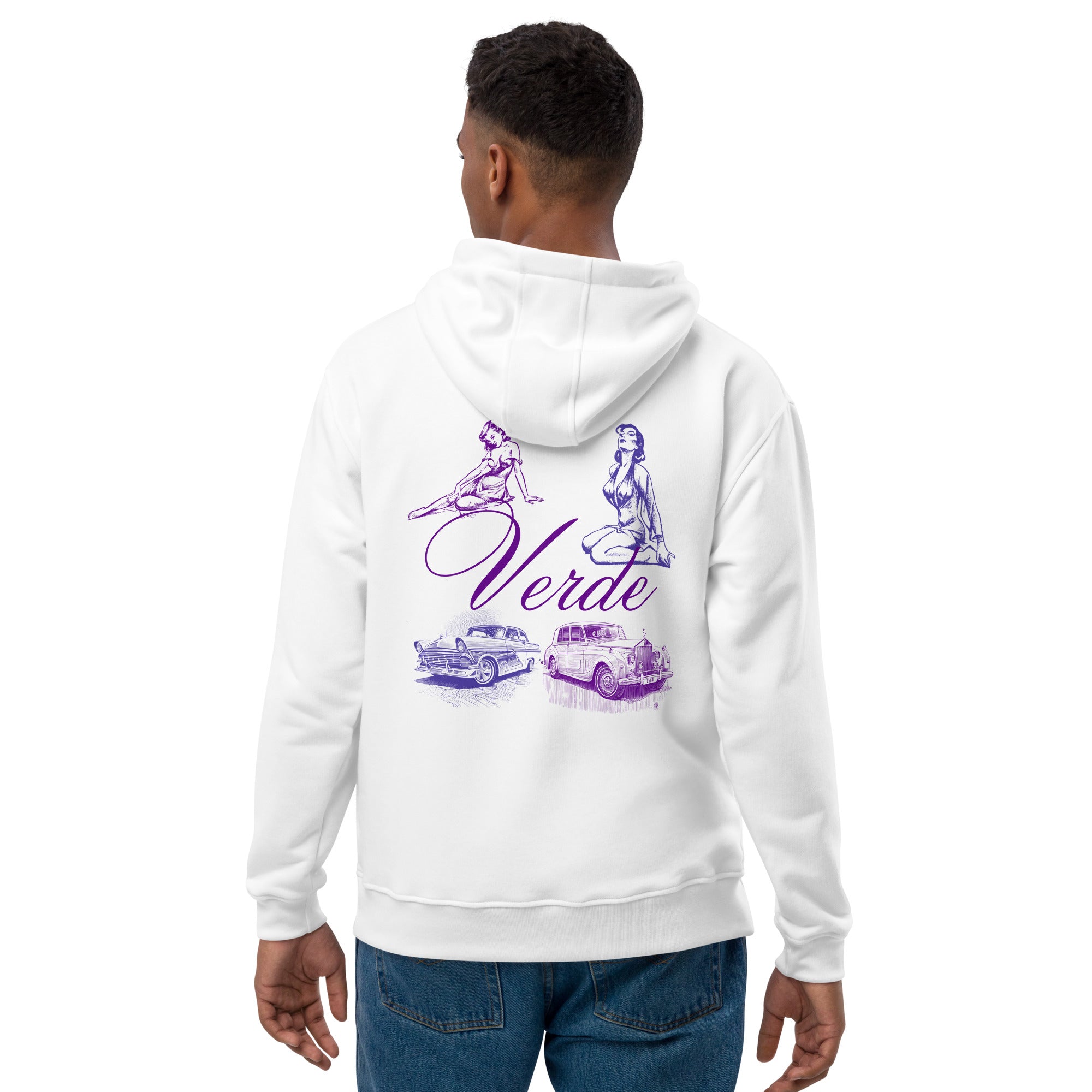 regal v organic hoodie on back