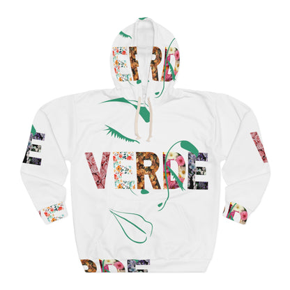 v signature in bloom hoodie front
