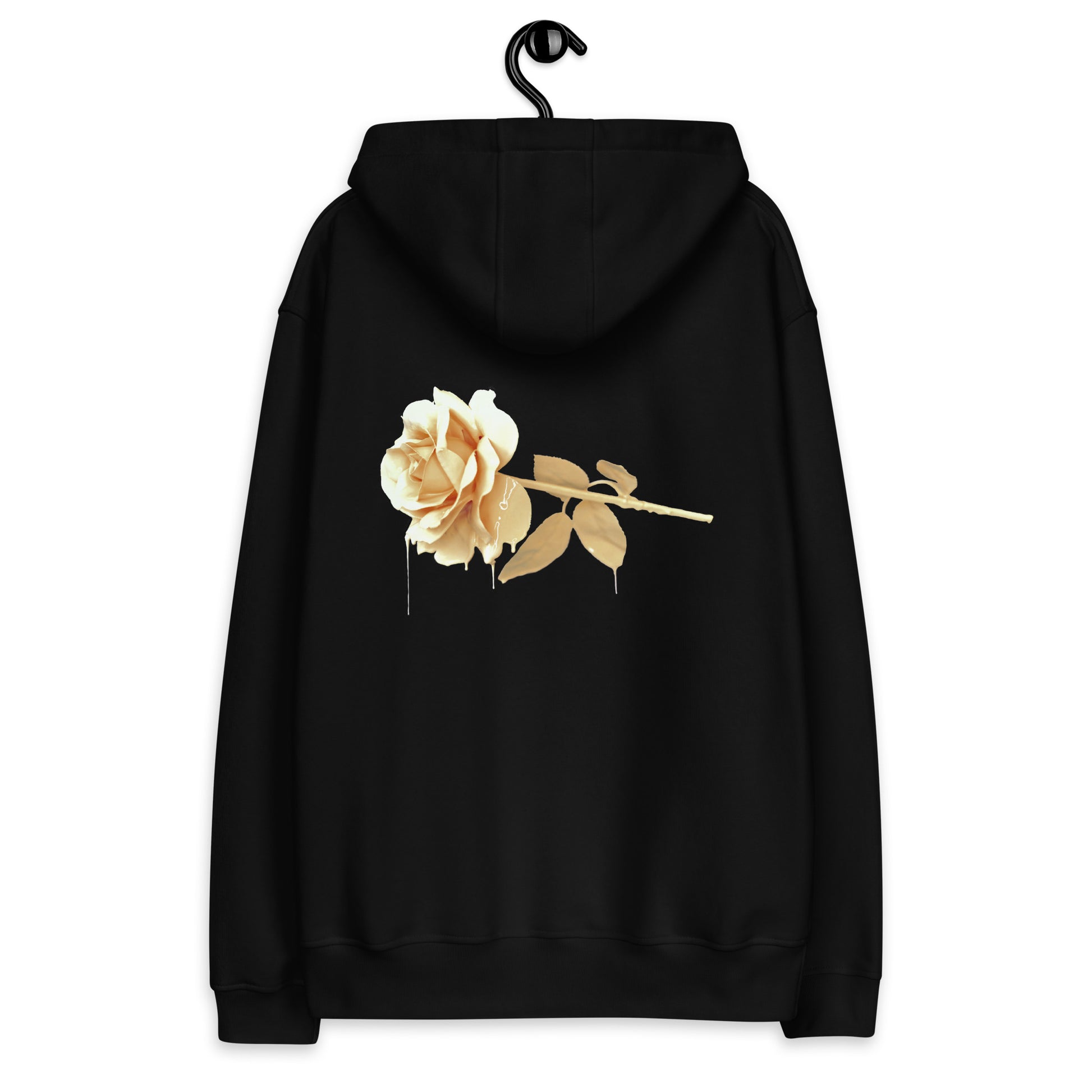 verde rose dor organic hoodie back hanging